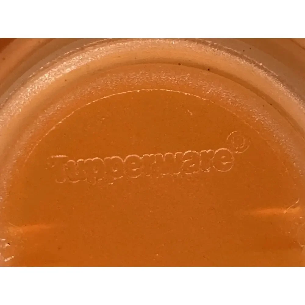 Vintage Tupperware Mini Container Keychains Orange Bowl Red Heart 1970- 1989